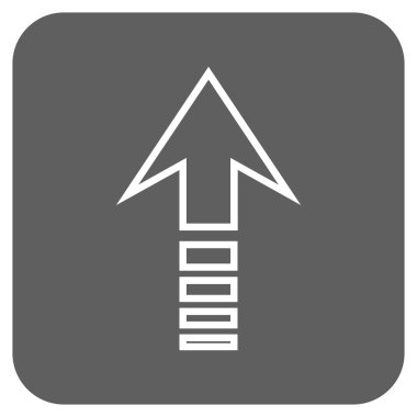 Düz kare vektör simge gönder