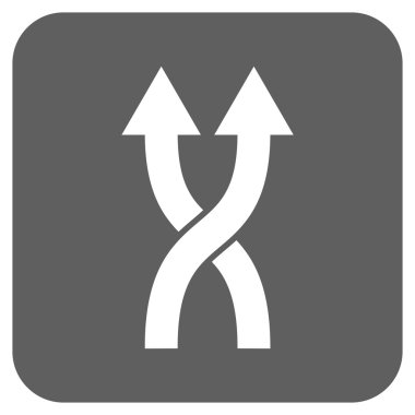 Düz kare vektör simge yukarı okları shuffle