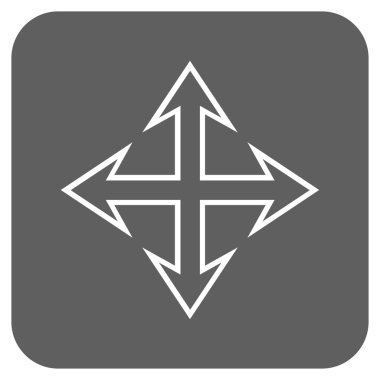 Oklar düz kare vektör simgesini genişletin