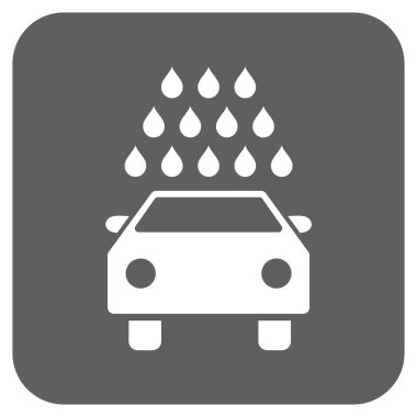 Oto yıkama düz kare vektör simgesi