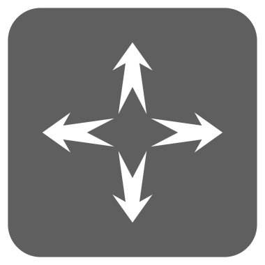 Oklar düz kare vektör simgesini genişletin