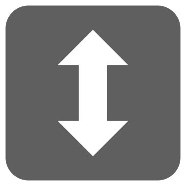 Dikey Exchange oklar düz kare vektör simgesi