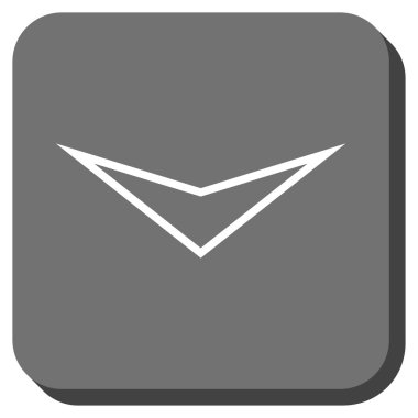 Yuvarlatılmış Kare vektör simgesi aşağı ok ucu