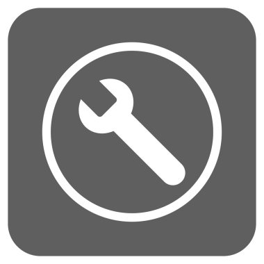 İngiliz anahtarı düz kare vektör simgesi