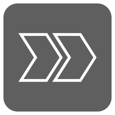 ÜST KRKT değil düz vektör simgesi kare