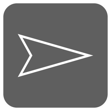 İşaretçi tam düz vektör simgesi kare