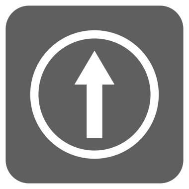 Yukarı yönlü ok düz kare vektör simgesi