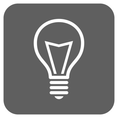 Lamba ampul düz kare vektör simgesi