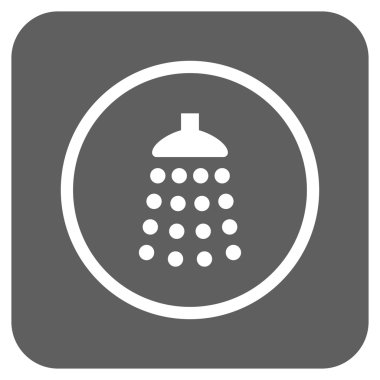 Duş düz kare vektör simgesi