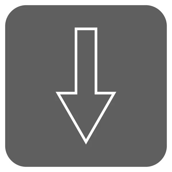 Arrow Down Flat Square Vector Icon — стоковый вектор