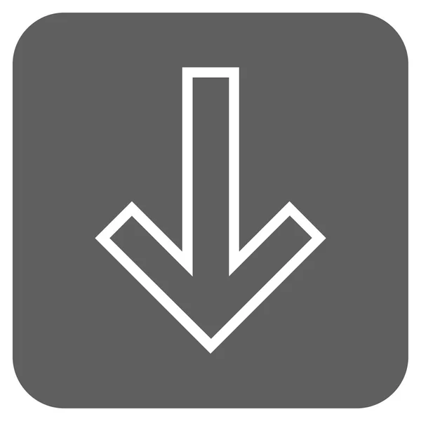 Pijl-omlaag platte winkelhaak Vector Icon — Stockvector