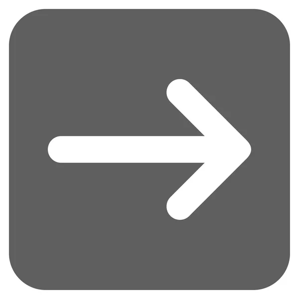 Flecha derecha plana cuadrada Vector icono — Archivo Imágenes Vectoriales