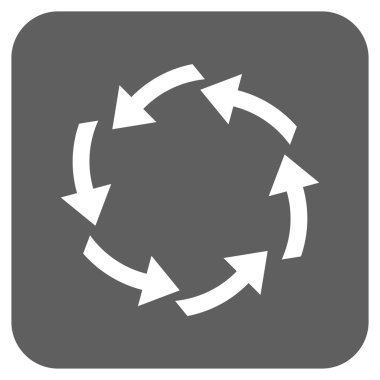 Dolaşım düz kare vektör simgesi