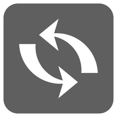 Düz kare vektör simge Yenile