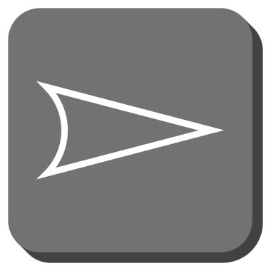 Ok ucu sağ yuvarlak kare vektör simgesi