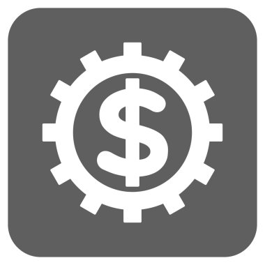 Finans sektöründe düz kare vektör simgesi