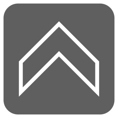 Vektör simge düz yukarı ok ucu kare