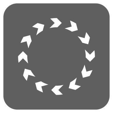 Dolaşım düz kare vektör simgesi