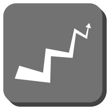 Eğri ok yuvarlak kare vektör simgesi