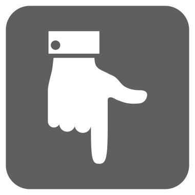 El işaretçisi düz aşağı vektör simgesi kare