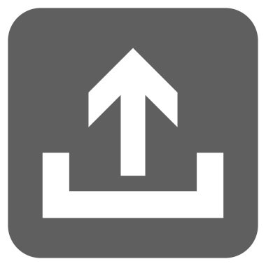 Düz kare vektör simge yüklemek