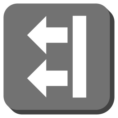 Sol yuvarlak kare vektör simge getir