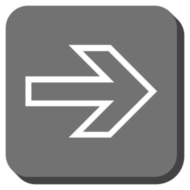 Ok sağ yuvarlak kare vektör simgesi