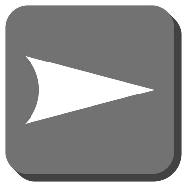 Ok ucu sağ yuvarlak kare vektör simgesi