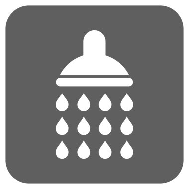 Duş düz kare vektör simgesi