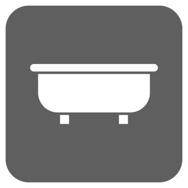 Küvet düz kare vektör simgesi