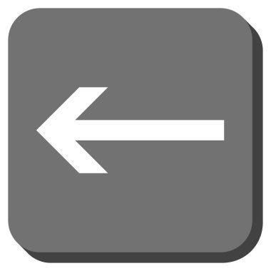 Ok sol yuvarlak kare vektör simgesi