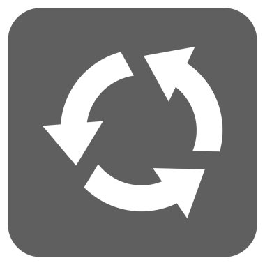 Geri dönüşüm düz kare vektör simgesi