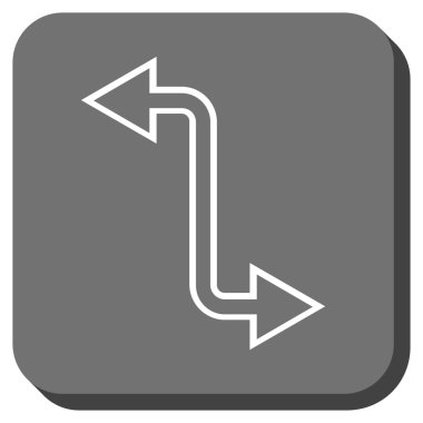 Eğri Exchange ok yuvarlak kare vektör simgesi