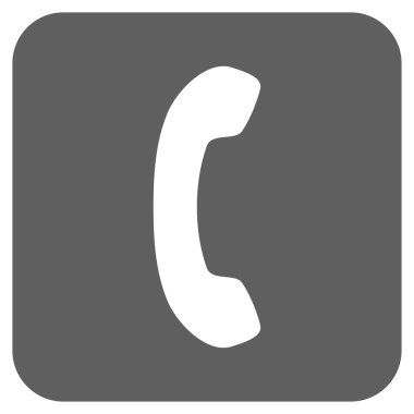 Telefon alıcı düz kare vektör simgesi