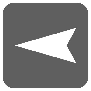 Vektör simge düz sol ok ucu kare