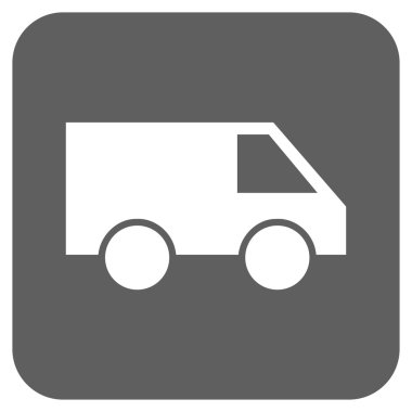 Van düz kare vektör simgesi