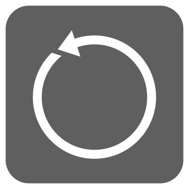 Saatin tersi yönde düz kare vektör simge döndürmek