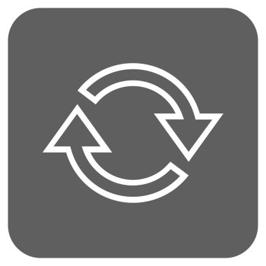 Oklar düz kare vektör simge Yenile