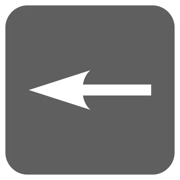 Scherpe pijl links platte winkelhaak Vector Icon — Stockvector