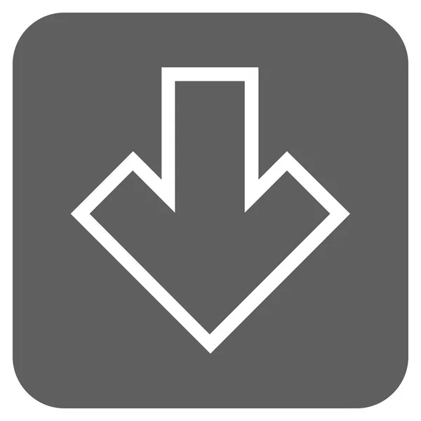 Arrow Down Flat Square Vector Icon — стоковый вектор