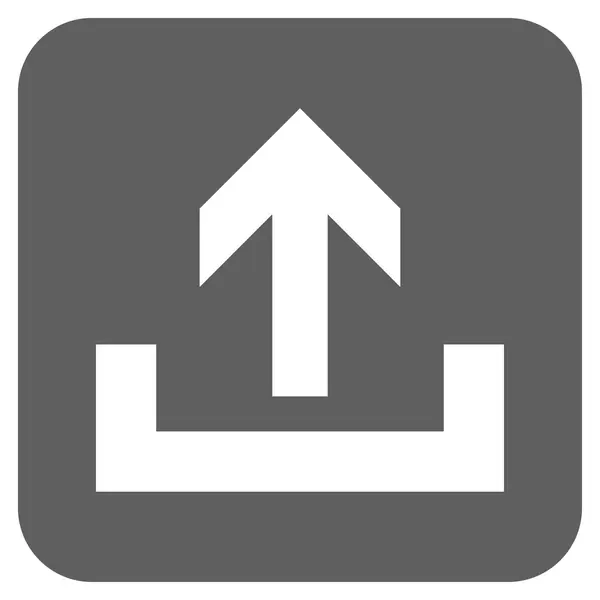 Flache quadratische Vektorsymbole hochladen — Stockvektor