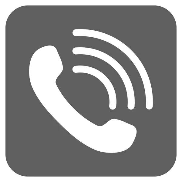 Telefoongesprek Platte vierkante Vector Icon — Stockvector