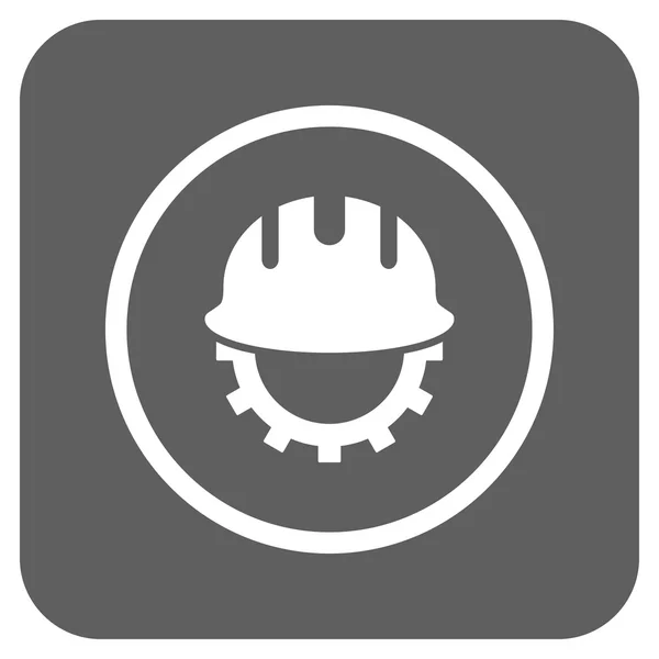 Utveckling Hardhat platt kvadrerade vektor symbol — Stock vektor