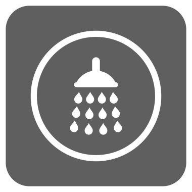 Duş düz kare vektör simgesi