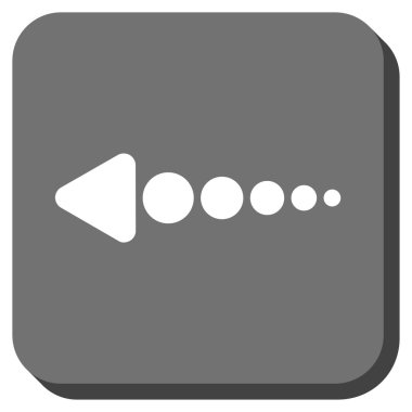 Ok sol yuvarlak kare vektör simgesi