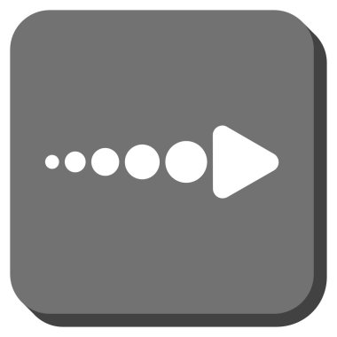 Ok sağ yuvarlak kare vektör simgesi