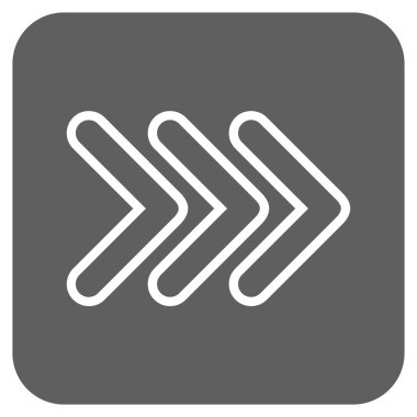 Üçlü işaretçi tam düz vektör simgesi kare