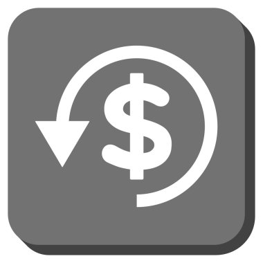 Ters ibraz yuvarlatılmış kare vektör simgesi