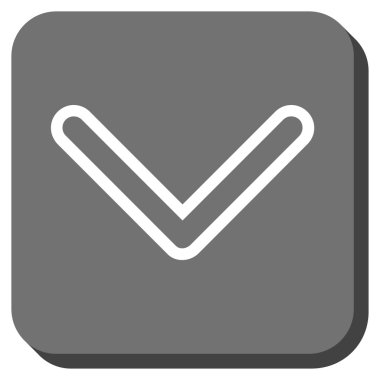 Yuvarlatılmış Kare vektör simgesi aşağı ok ucu