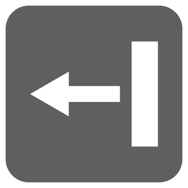 Sol düz kare vektör simge çekin